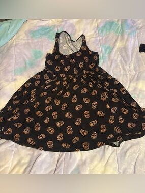 torrid Black Mini Dress with Leopard Skull Print